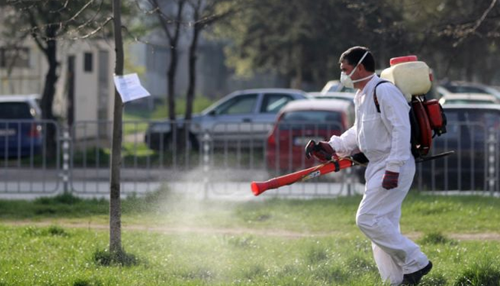 Пръскането се извършва днес от 6 до 11 часа в