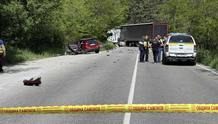 Лек автомобил и ТИР се сблъскаха челно край вилната зона