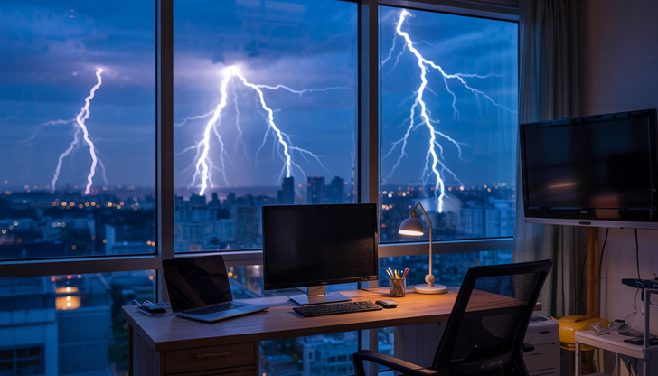 Мълния може да освободи до няколко милиона волта напрежение и