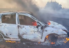 Късо съединение предизвика големи щети край ГюргевоАвтомобил се запали вчера