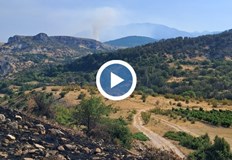 Хеликоптер Кугър се включи в гасенето на огъня който обхвана