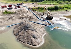 Използва се хидропомпа с мощност 400 кубични метра на часВ