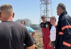 Мобилизирани са пожарни полиция и доброволциОбширен пожар избухна край село