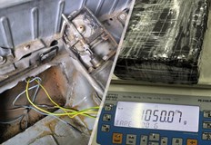 Двойка опита да пренесе наркотика в скрита кухина под задната