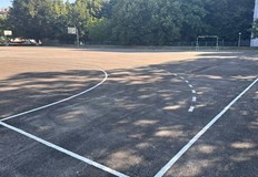 Енчо Енчев инспектира обновените игрища за баскетбол хандбал и футболВ