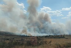 Пламъците застрашават къщите и природата в района на три селаГолям