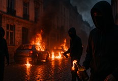 Група маскирани и въоръжени мъже предизвикаха хаос и сблъсъци с