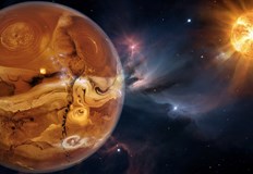 Звездата HOPS 315 в съзвездието Орион показва процеси подобни на формирането