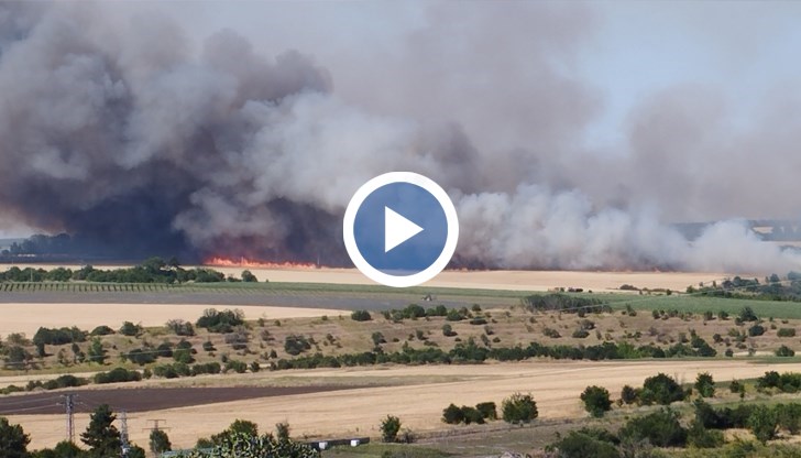 Вятърът разпалва пламъците и затруднява гасенето