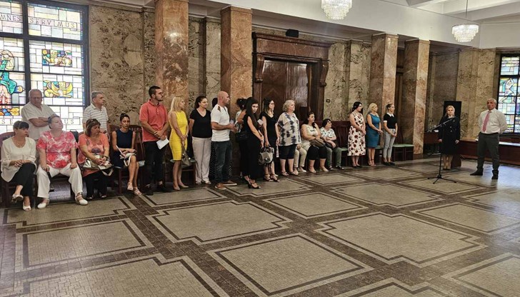 Официалната церемония се проведе в Мраморната зала на Съдебната палата Официалната церемония се проведе в Мраморната зала на Съдебната палата