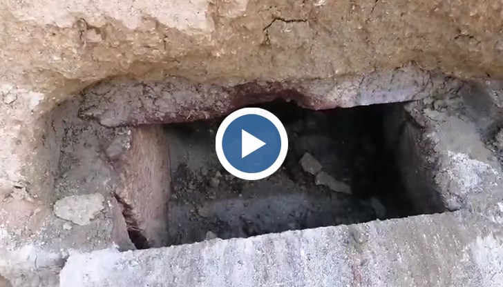 Находката е покрита с масивни каменни плочи и се намира в най-трудната за работа зона