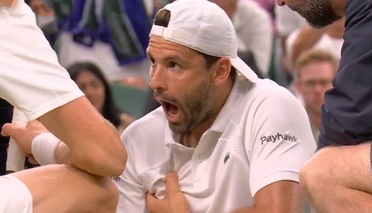 Контузия в гърдите спря българина при резултат 6-3, 7-5, 2-2 в негова полза срещу световния номер 1 Контузия в гърдите спря българина при резултат 6-3, 7-5, 2-2 в негова полза срещу световния номер 1