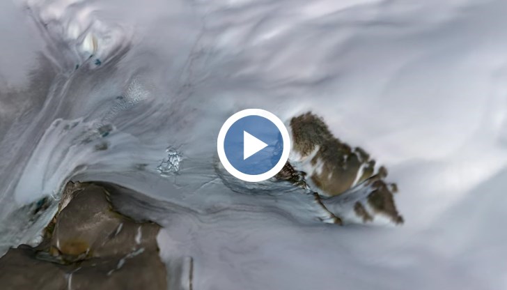 Учени разкриха как 90 милиона кубични метра вода са пробили леда и са създали депресия от 85 метра дълбочина