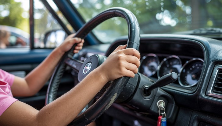 Полицията преследва автомобила в Ано Льосия до блъскане в гаражна врата