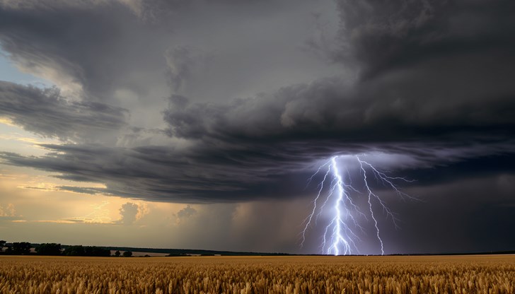 Гръмотевични бури в Югозападна България, до 30 градуса по морето Гръмотевични бури в Югозападна България, до 30 градуса по морето