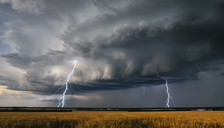 НИМХ прогнозира мощни купесто-дъждовни облаци в първия ден на месеца