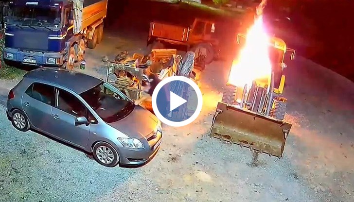 Палежът в село Караполци е заснет от охранителни камери