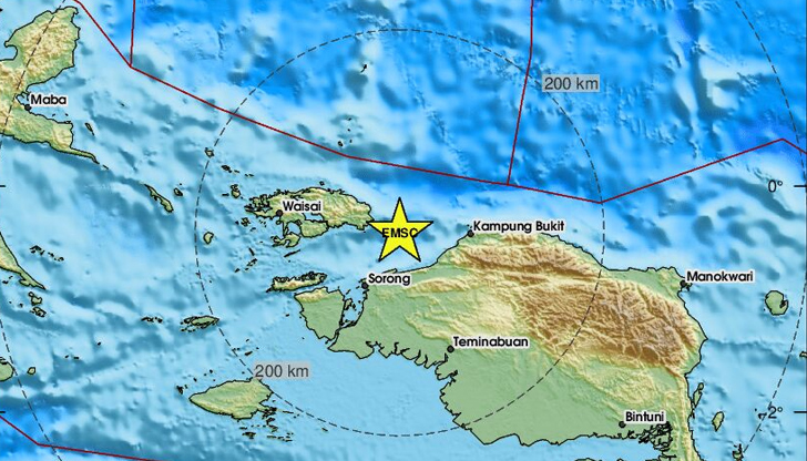 Трус с магнитуд 5,7 по Рихтер бе регистриран в 14:31