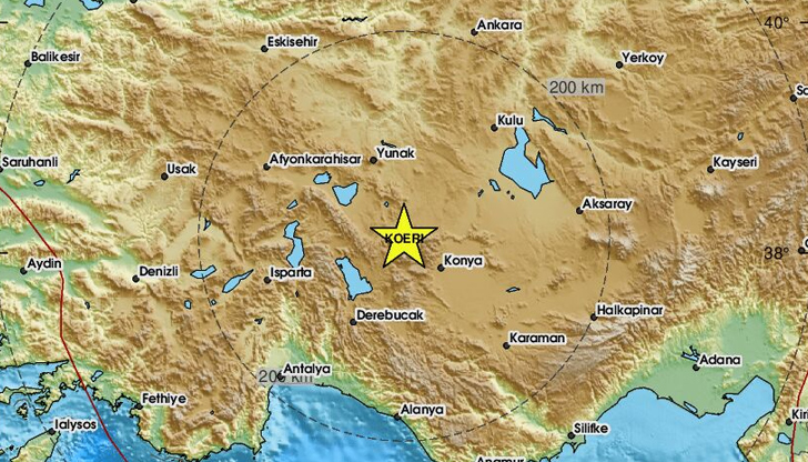 Трусът е регистриран в ранните часове на денят близо до