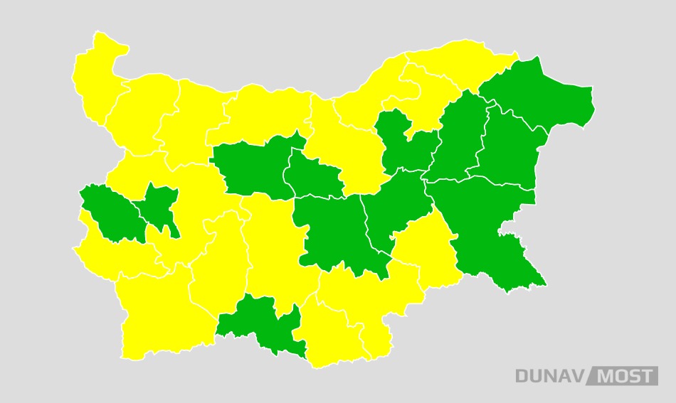 НИМХ обяви жълт код за опасно горещо време в 18
