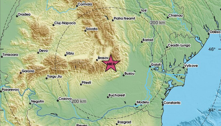 Трусът е регистриран в 07:38 часаЗеметресение с магнитуд 3.1 по