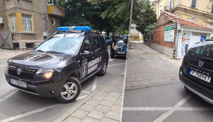 Двойни стандарти в Русе - полицията паркира където иска, а