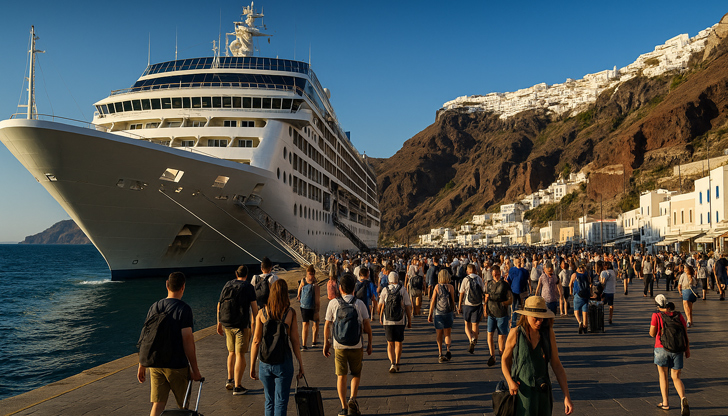 За другите гръцки острови цената е 5 евро на пътникТуристите