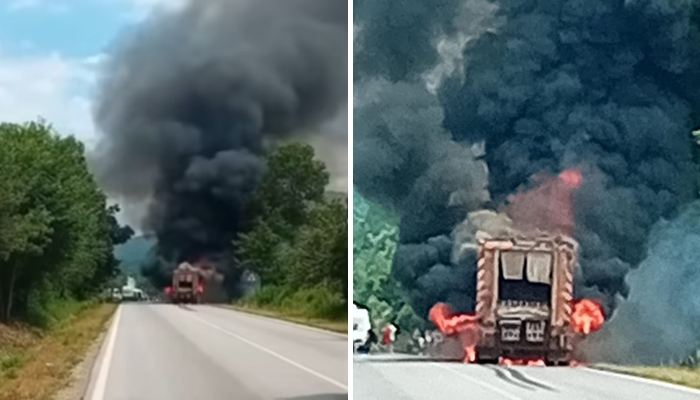 Инцидентът е между селата Голец и Микре, трафикът се регулира