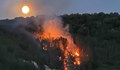 Пожар гори на Шуменското плато