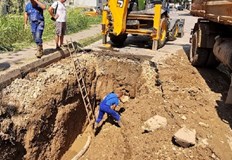 Екип на дружеството започна обезвъздушаване на водопровода за да се