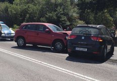 Полицията регулира трафика близо до разклона за село ТервелПътно произшествие