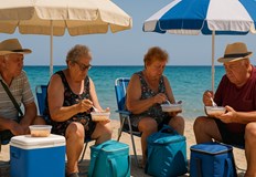 Еднодневните екскурзии с автобус и безплатни чадъри привличат масово възрастните