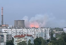 Очевидци твърдят че пламъците се виждат от жилищен комплекс Цариградски Голям