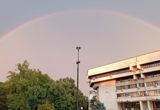 Природен феномен изпрати месец август в РусеКрасива дъга украси небосклона