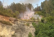 Огънят в района на Фатмеджика е овладян включиха се пожарникари