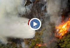 Хеликоптер Ми 17 гаси труднодостъпните зони очакват дъжд и буря през