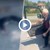 Мъж влачи куче със синджир зад колата си в село Лесидрен