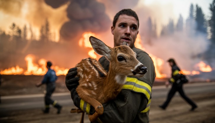 Покрийте очите на раненото животно при пожар съветват експерти Покрийте очите на раненото животно при пожар съветват експерти