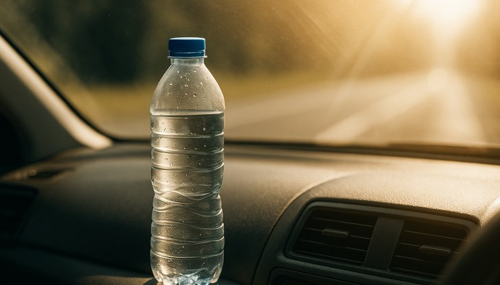 Експерти предупреждават за рисковете от пластмасови бутилки с вода, оставени в нагорещени коли