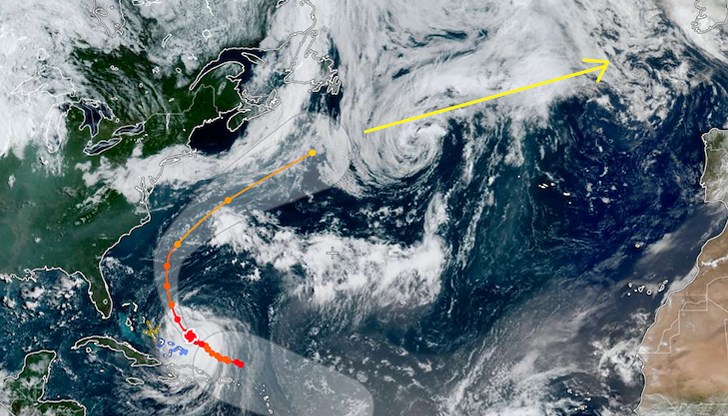 Стихията се очаква да достигне континента като атмосферно смущение без екстремни явления Стихията се очаква да достигне континента като атмосферно смущение без екстремни явления