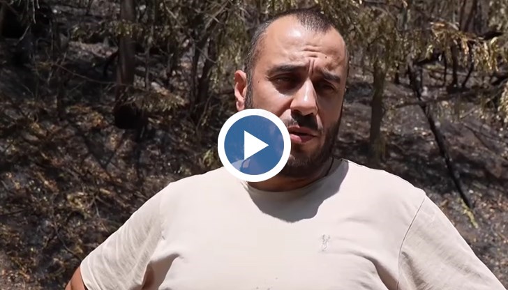 Делян Ангелов с 17 години опит се включва с техника на първа линия срещу огъня