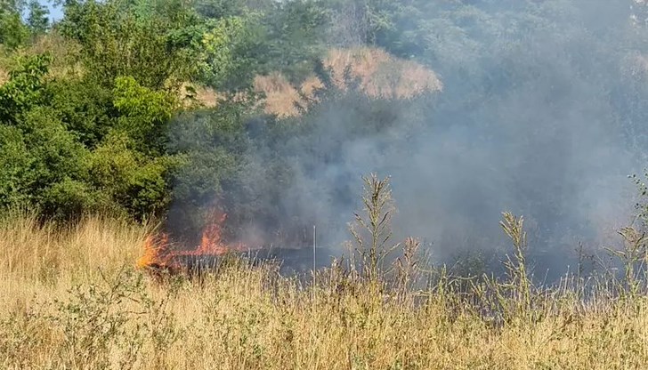 Горят сухи треви, движението в посока Варна е спряно заради задимяване