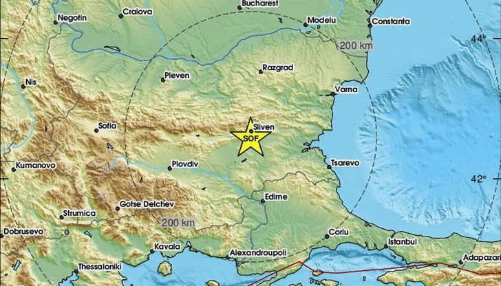 Трусът е регистриран рано сутринта