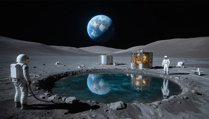 Слънчевият вятър създава вода на повърхността на спътника ни