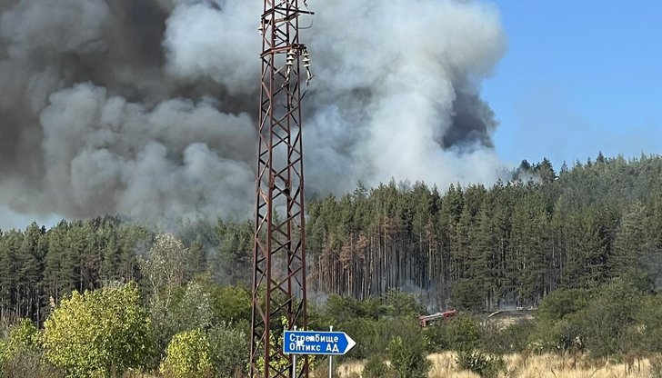 Екипи и доброволци се борят с огнената стихияПожар избухна в