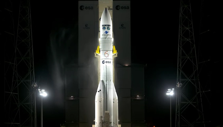 Третият полет на новата европейска ракета се състоя от космодрума