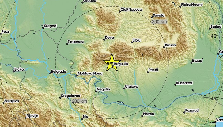 Трусът с магнитуд от 4,1 по Рихтер е регистриран днес