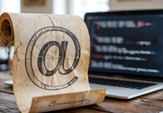 Първата документирана употреба на е от 1536 г а