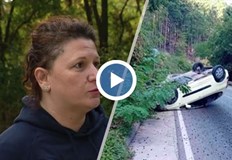 Автомобилът на Нина Пушкарова е поднесъл след което се преобърнал