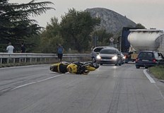 Трафикът се регулира от пътна полицияТежко пътнотранспортно произшествие е настъпило